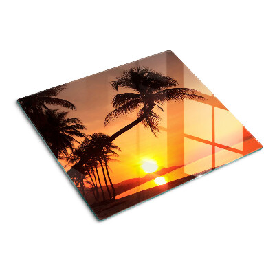Planche à découper verre Coucher de soleil sur la plage