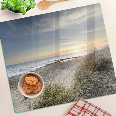 Planche à découper verre Plage au coucher du soleil