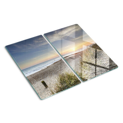 Planche à découper verre Plage au coucher du soleil