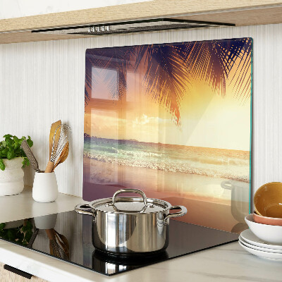 Planche à découper en verre Coucher de soleil sur la plage