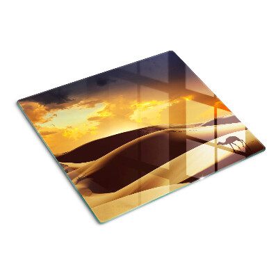 Planche à découper verre Paysage désertique au coucher du soleil