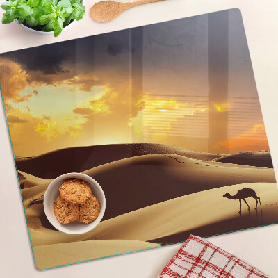 Planche à découper verre Paysage désertique au coucher du soleil