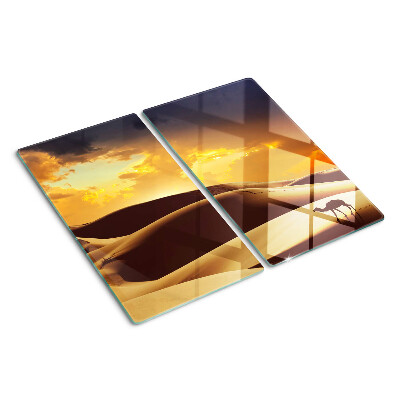 Planche à découper verre Paysage désertique au coucher du soleil