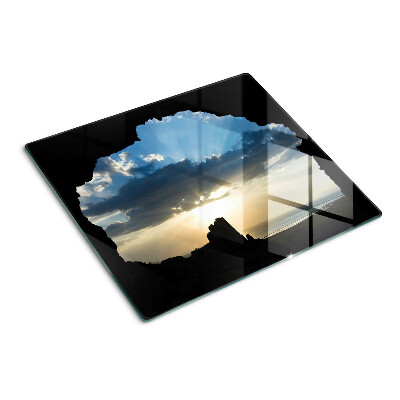 Planche à découper en verre Coucher de soleil derrière les nuages