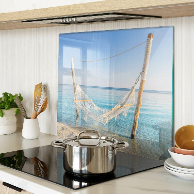 Planche à découper verre Hamac au bord de la mer