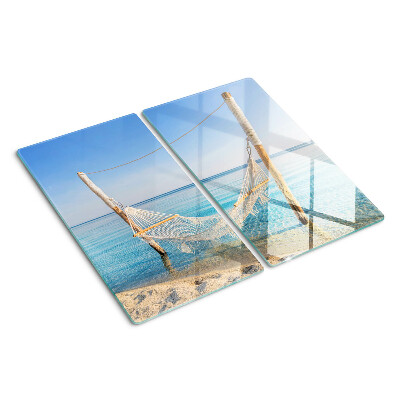 Planche à découper verre Hamac au bord de la mer