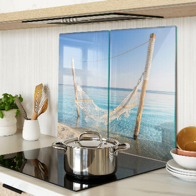 Planche à découper verre Hamac au bord de la mer