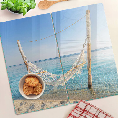 Planche à découper verre Hamac au bord de la mer