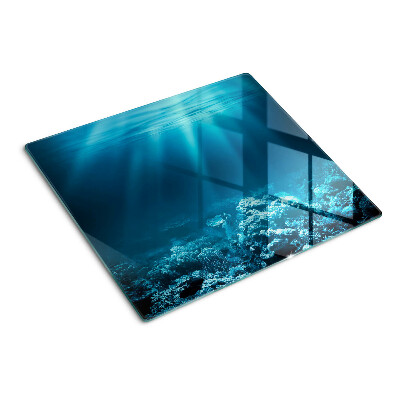 Planche à découper en verre Paysage sous-marin avec récif corallien