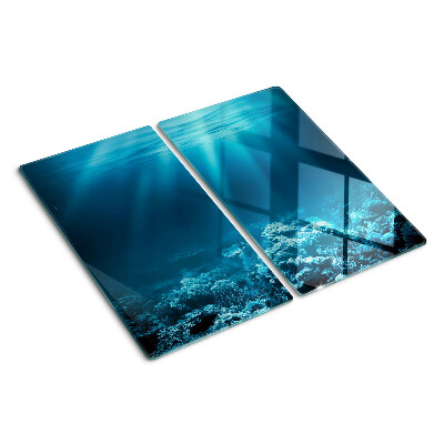 Planche à découper en verre Paysage sous-marin avec récif corallien