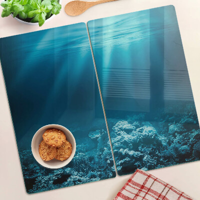 Planche à découper en verre Paysage sous-marin avec récif corallien