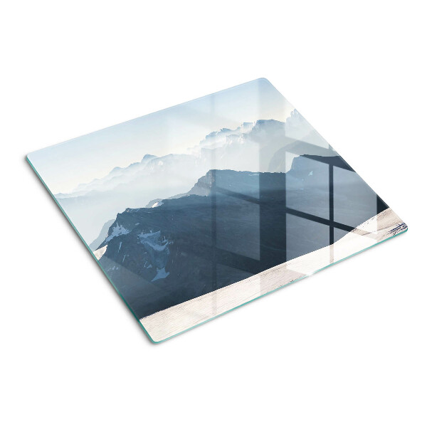 Planche à découper en verre Paysage de montagne dans les nuages