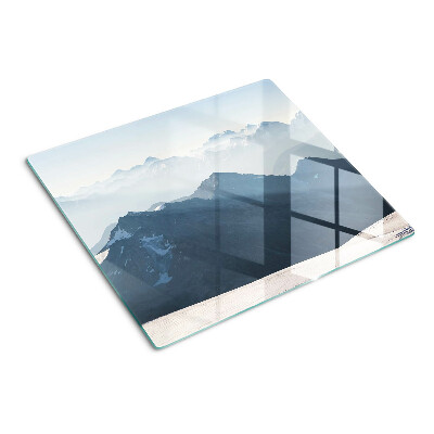 Planche à découper en verre Paysage de montagne dans les nuages