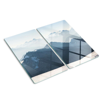 Planche à découper en verre Paysage de montagne dans les nuages