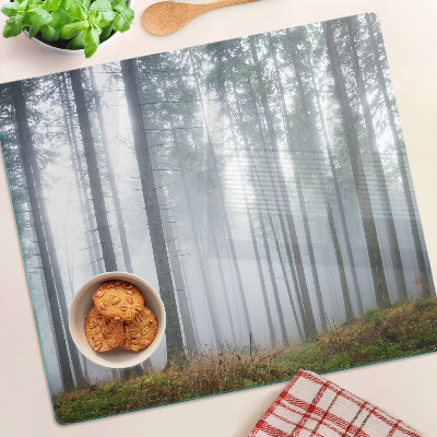 Planche à découper verre Forêt brumeuse