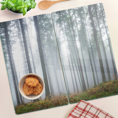 Planche à découper verre Forêt brumeuse