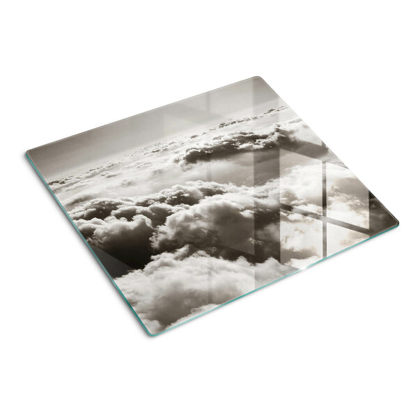 Planche à découper verre Nuages en nuances de gris