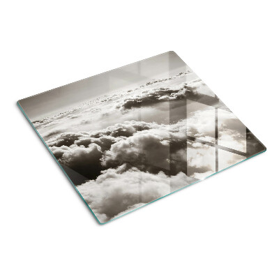 Planche à découper verre Nuages en nuances de gris