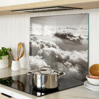 Planche à découper verre Nuages en nuances de gris