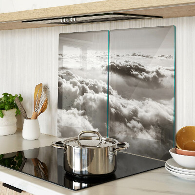 Planche à découper verre Nuages en nuances de gris