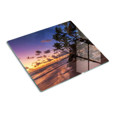Planche à découper verre Coucher de soleil sur la plage