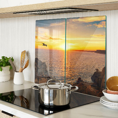 Planche à découper en verre Coucher de soleil sur la mer