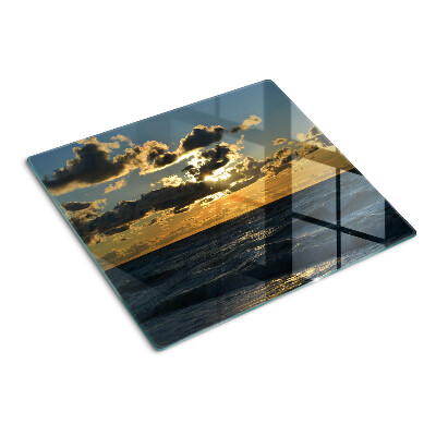 Planche à découper verre Coucher de soleil sur la mer