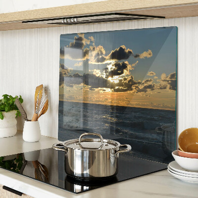 Planche à découper verre Coucher de soleil sur la mer