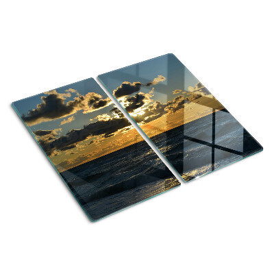 Planche à découper verre Coucher de soleil sur la mer