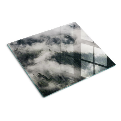 Planche à découper en verre Des montagnes dans les nuages