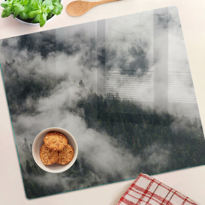 Planche à découper en verre Des montagnes dans les nuages