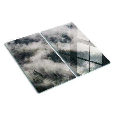 Planche à découper en verre Des montagnes dans les nuages