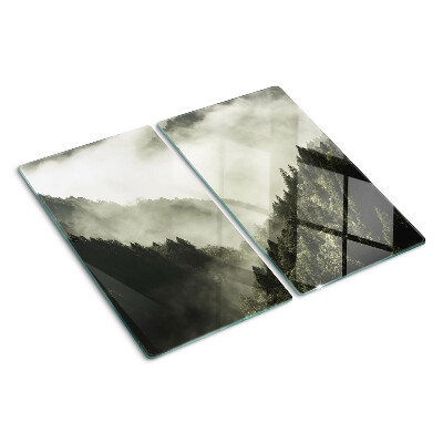 Planche à découper en verre Paysage de montagne avec brouillard
