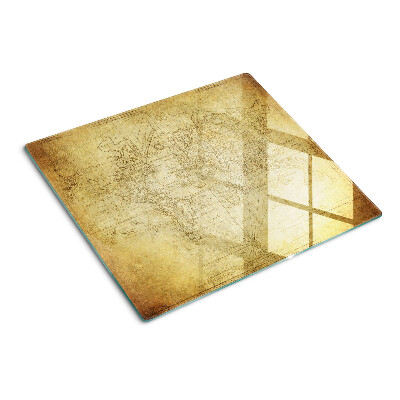 Planche à découper en verre Carte du vieux monde