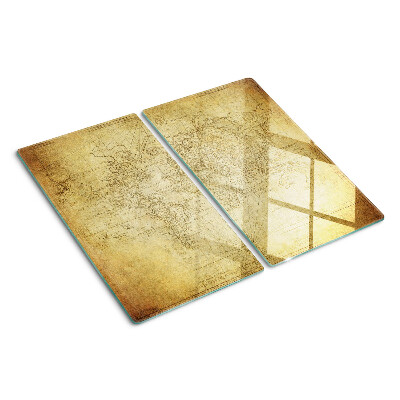 Planche à découper en verre Carte du vieux monde