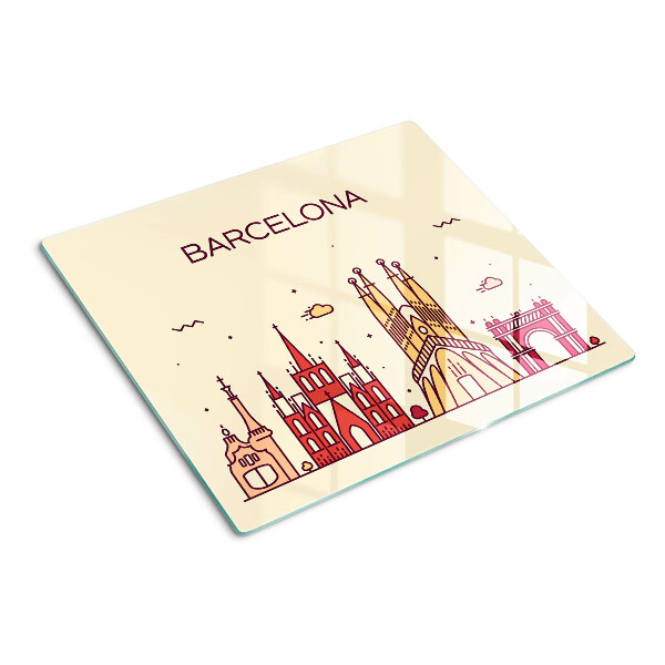 Planche à découper verre Barcelone et son architecture
