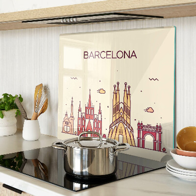 Planche à découper verre Barcelone et son architecture