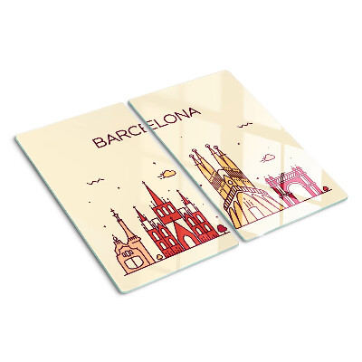 Planche à découper verre Barcelone et son architecture