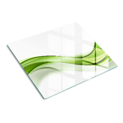 Planche à découper en verre Vagues abstraites vertes