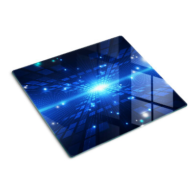 Planche à découper verre Motif technologique dans les tons de bleu