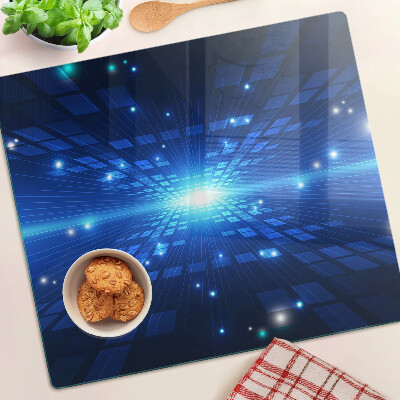 Planche à découper verre Motif technologique dans les tons de bleu