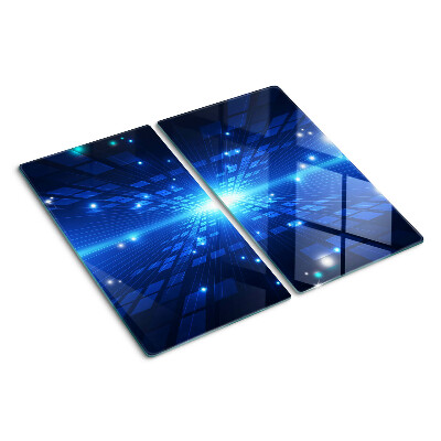 Planche à découper verre Motif technologique dans les tons de bleu