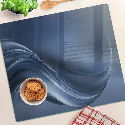 Planche à découper en verre Des vagues aux nuances de bleu