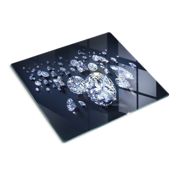 Planche à découper en verre Cristaux et diamants