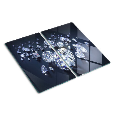 Planche à découper en verre Cristaux et diamants