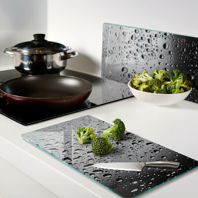 Planche à découper verre Gouttes d'eau sur le verre