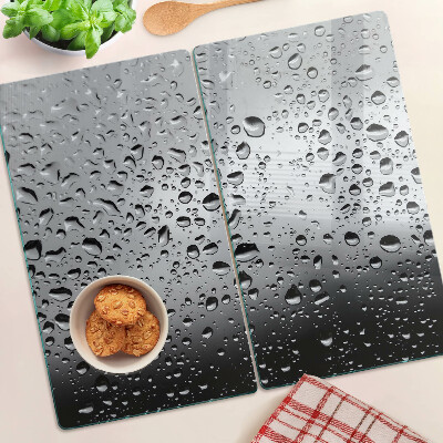 Planche à découper verre Gouttes d'eau sur le verre