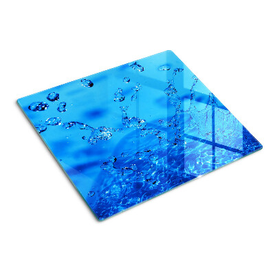 Planche à découper en verre Bulles d'eau et d'air