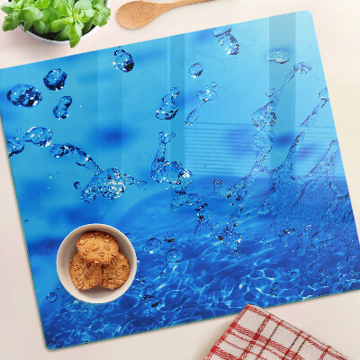 Planche à découper en verre Bulles d'eau et d'air