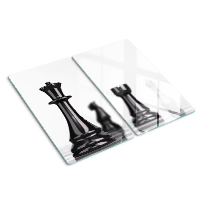 Planche à découper verre Échecs, Roi et Tour